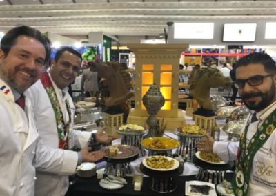 Exhibiendo las delicias de Siria, con el presidente de los chefs sirios Majed Sabagh, en Gulfood Dubai