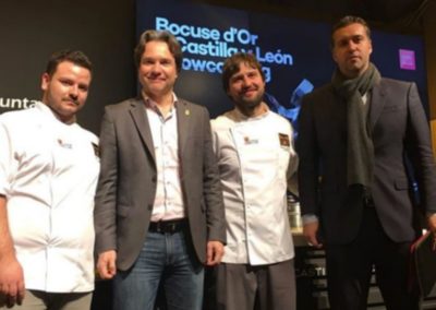 Con David Basilio y el equipo español de competición en Bocuse d'Or