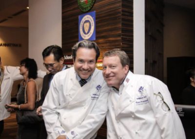 Recepción en la escuela Berjaya en Kuala Lumpur, con el Presidente de Worldchefs Charles Carroll